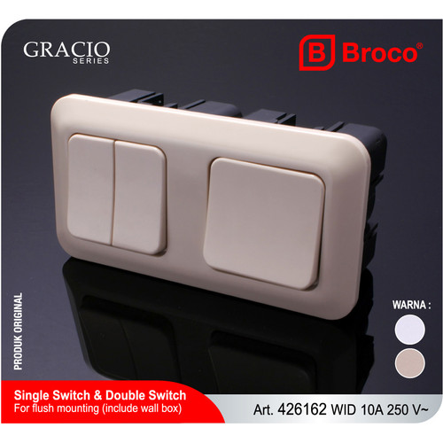 Broco 426162 (B) Saklar Engkel + Saklar Seri WID Gracio