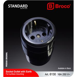 Broco 6130 (B) Stop Kontak Arde OB Hitam