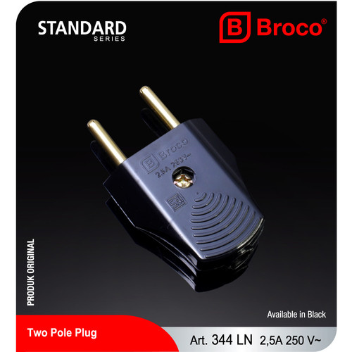 Broco 344L (B) Steker Biasa 2 Pcs