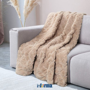 Informa 127X152 cm Demi Selimut Throw Faux Fur - Cokelat