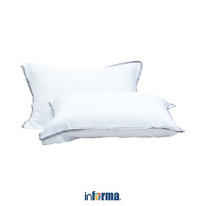 Informa Set 2 Pcs King Sarung Bantal Bamboo - Putih Off