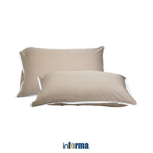 Informa Set 2 Pcs King Sarung Bantal Bamboo - Cokelat Sandy