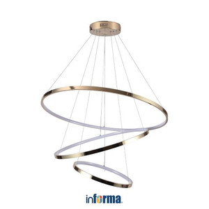 Informa Mayfair Lampu Gantung Hias 3L Round - Gold