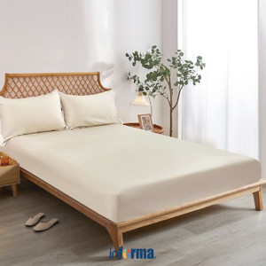 Informa 200 X 200 cm Set 5 Pcs Seprai Super King Bambu - Ivory