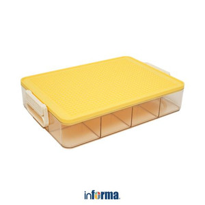 Informa 35.5X24X7 cm Kotak Penyimpanan Bricks - Kuning