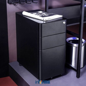 HALLE FILING CABINET METAL PEDESTAL - PUTIH