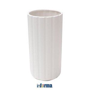 Informa - Informa 10x10x20 Cm Cera Vas Cylinder - Putih