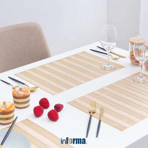 Informa - Appetite Set 4 Pcs Lacer Tatakan Piring Rectangle - Gold