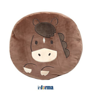 Informa - Informa 40 Cm Bantal Sofa Animal Drum Horse - Cokelat