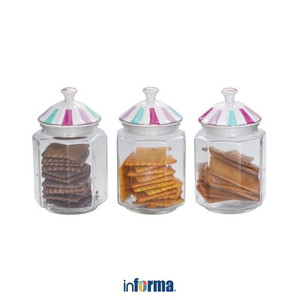 Informa - Informa 850 Ml Set 3 Pcs Carnaval Stoples Kaca