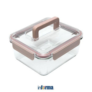 Informa - Glasslock 2.7 Ltr Pure Wadah Makanan Dengan Handle - Pink