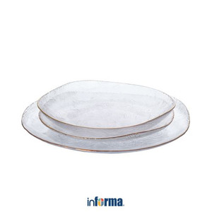 Informa - Apettite Set 3 Pcs Rhys Piring Saji Kaca Dengan Gold Rim