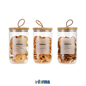 Informa - Informa 1 Ltr Set 3 Pcs Wanda Stoples Kaca