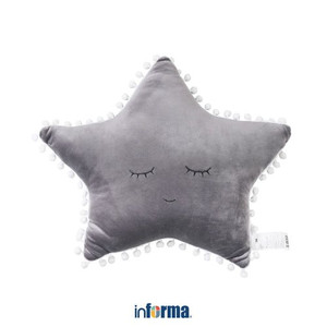 Informa - Informa 44x44 Cm Bantal Sofa Star - Abu-Abu Tua