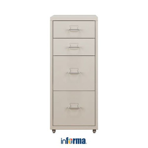 Informa Nord Filing Cabinet Metal 4 Tingkat - Krem