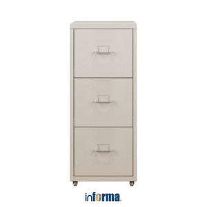 Informa Nord Filing Cabinet Metal 3 Tingkat - Krem