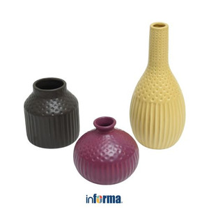 Informa - Informa Set 3 Pcs Desert Vas Keramik Dekorasi