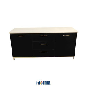 Informa - Denver 2 Base Kabinet Dapur 180x60x85 Cm - Hitam