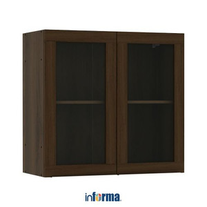 Informa - Prescoot Kabinet Dapur Pintu Kaca - Cokelat