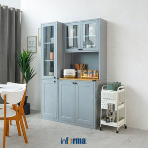 Informa - Scott Kabinet Dapur 80x50x195 Cm - Abu-Abu