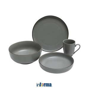 Informa - Appetite Set 16 Pcs Helga Perlengkapan Makan - Abu-Abu