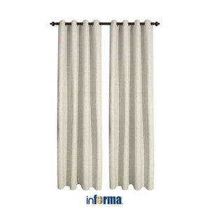 Informa - Gorden Blackout 135x250 Cm Set 2 Pcs Coat Linen - Krem Ivory