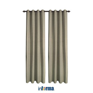 Informa - Gorden Blackout 135x250 Cm Set 2 Pcs Faux Linen - Krem