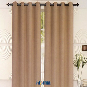 Informa - Gorden 135x300 Cm Set 2 Pcs Blackout - Cokelat