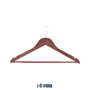 Informa - Set Hanger Kayu 8 Pcs - Cokelat Kayu