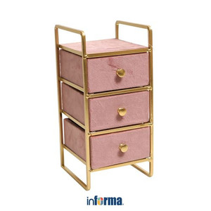 Informa - Kotak Perhiasan 3 Laci 12x11.5x24 Cm - Pink