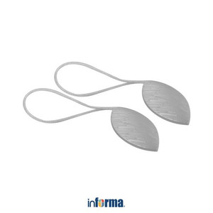 Informa - Tali Pengikat Gorden Magnet Leaves Alloy - Silver