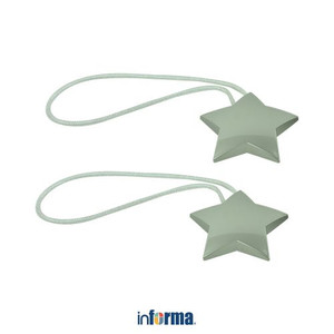 Informa - Tali Pengikat Gorden Magnet Alloy Star - Silver Matt