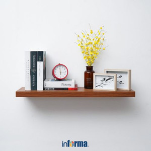 Informa - WALL SHELF - Rak Dinding 80 Cm - Walnut