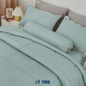 Informa - Fiore 240X210 Cm Bed Cover Bambu - Biru