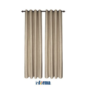 Informa - Gorden 135x250 Cm Set 2 Pcs Jacquard Chev - Gold