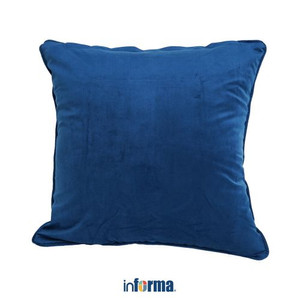 Informa - Sarung Bantal Sofa 55x55 Cm Velvet Poseidon - Biru