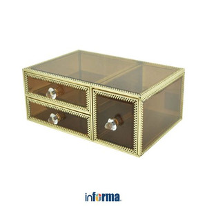 Informa Organizer Kosmetik Dengan 3 Laci - Bronze