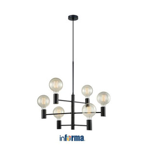 INFORMA HELLON LAMPU GANTUNG HIAS 6L H75 - HITAM