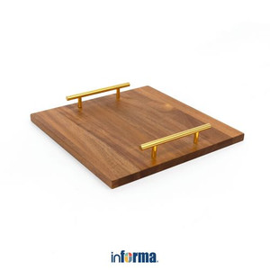 Informa - Appetite 30 Cm Halen Acacia Nampan Saji Rectangle - Cokelat