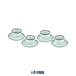 Informa - Appetite 200 Ml Set 4 Pcs Cove Cangkir & Saucer - Hijau