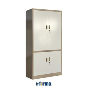 Informa Kiev Lemari Arsip Kantor Metal 4 Pintu - Cokelat