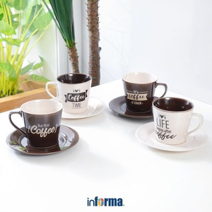 Informa - Appetite Set 4 Pcs Cangkir & Saucer Coffee O Clock