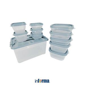 Informa - Appetite Set 11 Pcs Videl Wadah Makananan - Abu-Abu