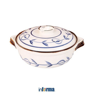 Informa - Appetite 28 Cm Wadah Saji Casserole Fukura - Putih