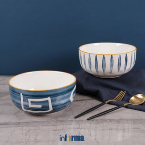 Informa - Appetite Set 2 Pcs 19.8 Cm Fujima Mangkuk - Biru