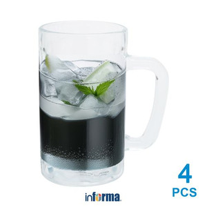 Informa - Appetite 420Ml Set 4 Pcs Kyra Gelas Kaca Dengan Handle