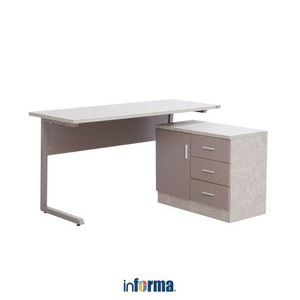 INFORMA GEMINI MEJA KANTOR CONCRETE - ABU-ABU