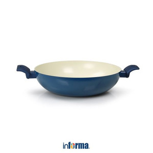 Informa - Flonal 32 Cm Iridium Ecolux Wajan Penggorengan Wok - Biru