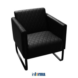 INFORMA MILTON SOFA KULIT 1 DUDUKAN - HITAM