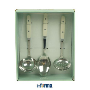 Informa - Appetite Set 3 Pcs Sendok Saji Dengan Skimmer - Putih